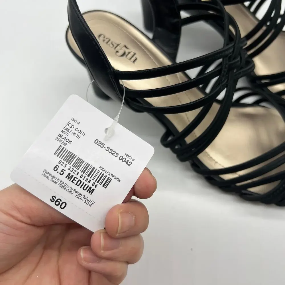 East 5th East Fifth Niko Women Shoes Heel Sandal Black Size 6.5M